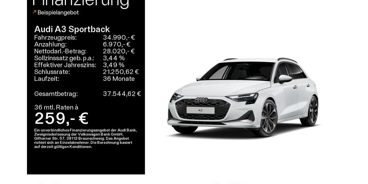 Audi A3 5.649 km 35.990 &euro; Hofheim 65719