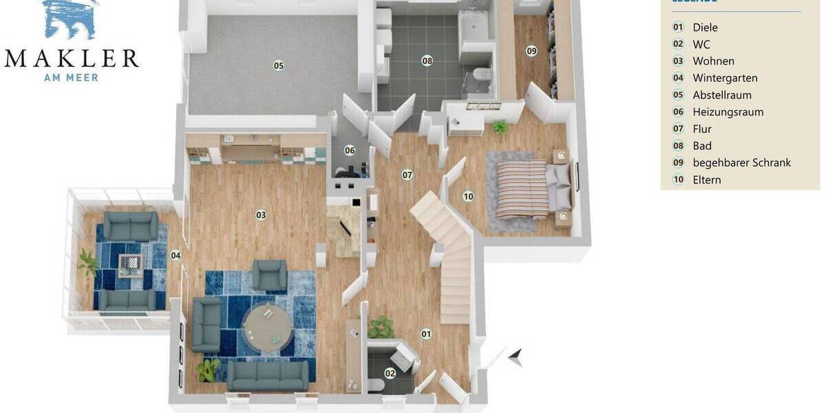 Etagenwohnung Südbrookmerland / Oldeborg Oldeborg - 5 Zimmer, 185 m&sup2;, 800&euro; | Angebot:26852212