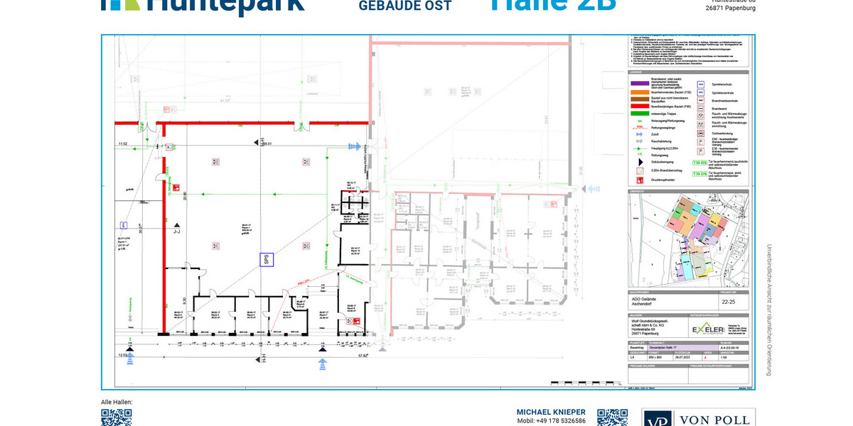 Hüntepark Halle 2B Ost: ca. 1.598m² 5,0 m UKB BüroLagerIndustrieGewerbe zimmer