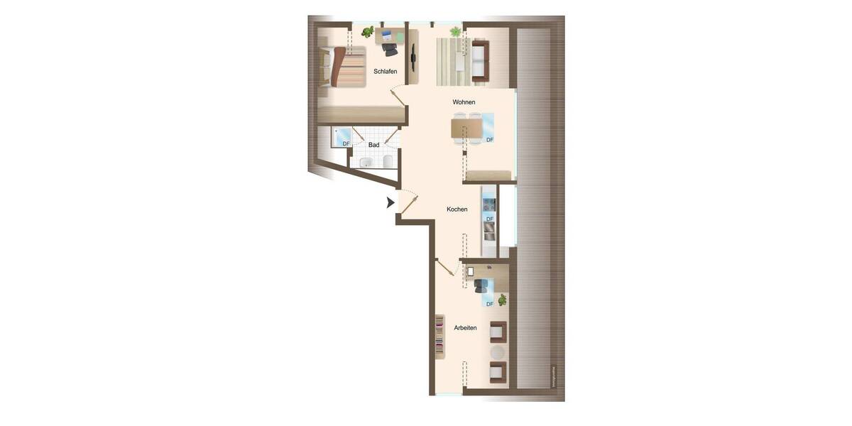 Etagenwohnung Bielefeld / Schildesche Schildesche - 3 Zimmer, 58 m&sup2;, 850&euro; | Angebot:26208418