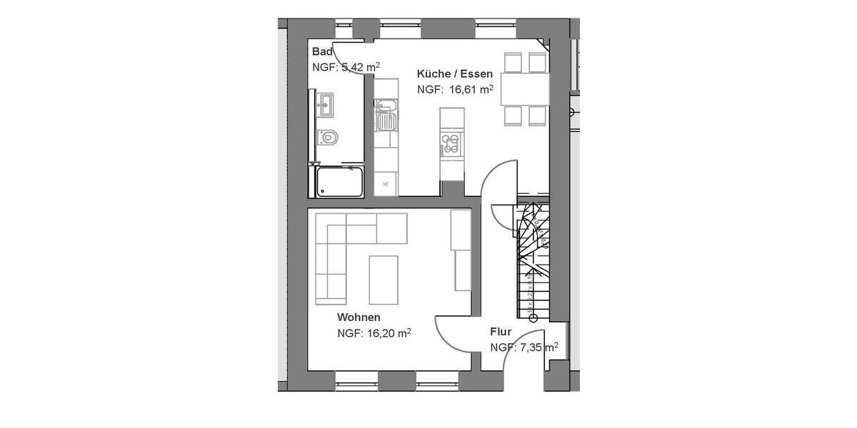 Einfamilienhaus Malborn - 3 Zimmer, 90 m&sup2;, 580&euro; | Angebot:26327349