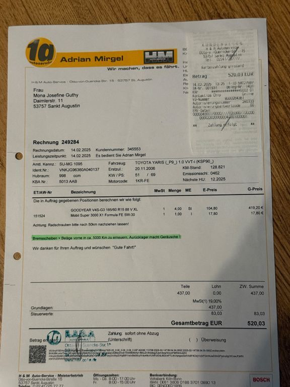 Toyota Yaris 140.000 km 3.300 € Michelbach 57610