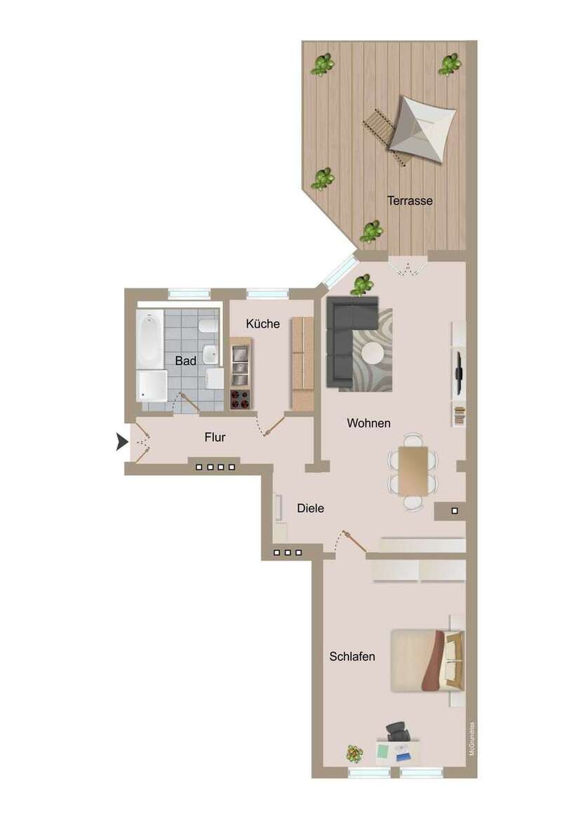 Wohnung zum Mieten in Görlitz 449 € 88 m² 2 zimmer