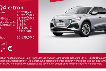 Audi Q4 e-tron 6.151 km 42.780 &euro; Gersthofen 86368
