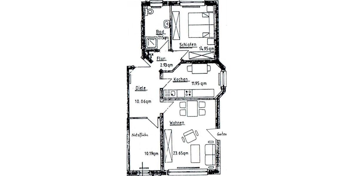Etagenwohnung Rheinberg - 2.5 Zimmer, 70 m&sup2;, 750&euro; | Angebot:25963718