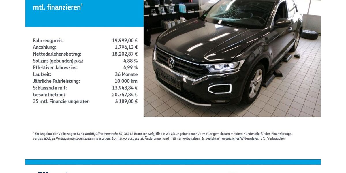 VW T-Roc 51.342 km 19.999 &euro; Nordhausen 99734