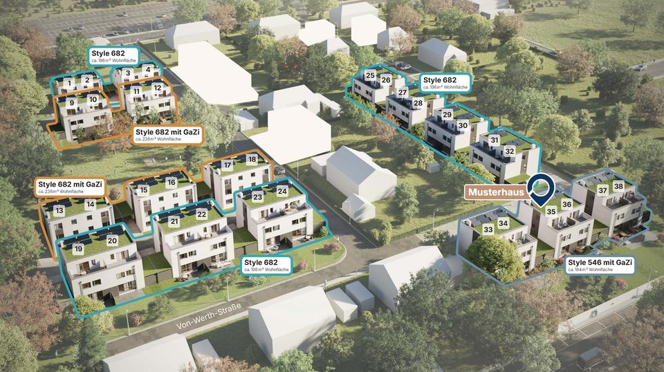 Doppelhaushälfte Pulheim - 5 Zimmer, 197 m&sup2;, 2.620&euro; | Angebot:25546569