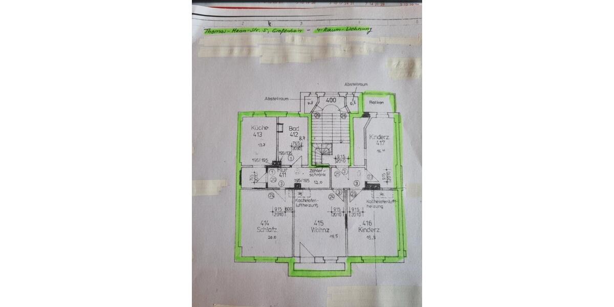 Dachgeschoßwohnung Großenhain - 4 Zimmer, 111 m&sup2;, 570&euro; | Angebot:26248541