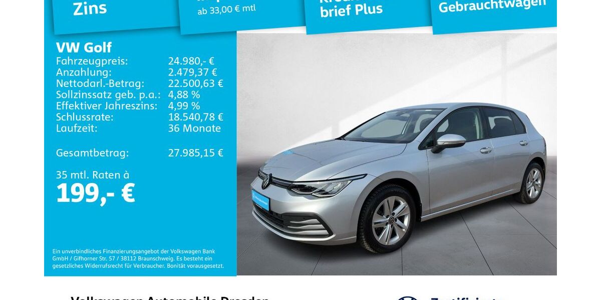 VW Golf 24.716 km 22.980 &euro; Dresden 01169