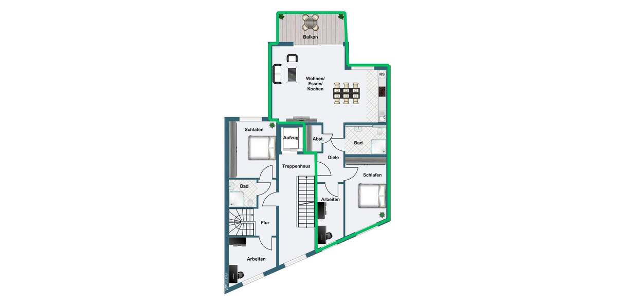 Etagenwohnung Köln Lövenich - 3 Zimmer, 81 m&sup2;, 530.000&euro; | Angebot:24780666