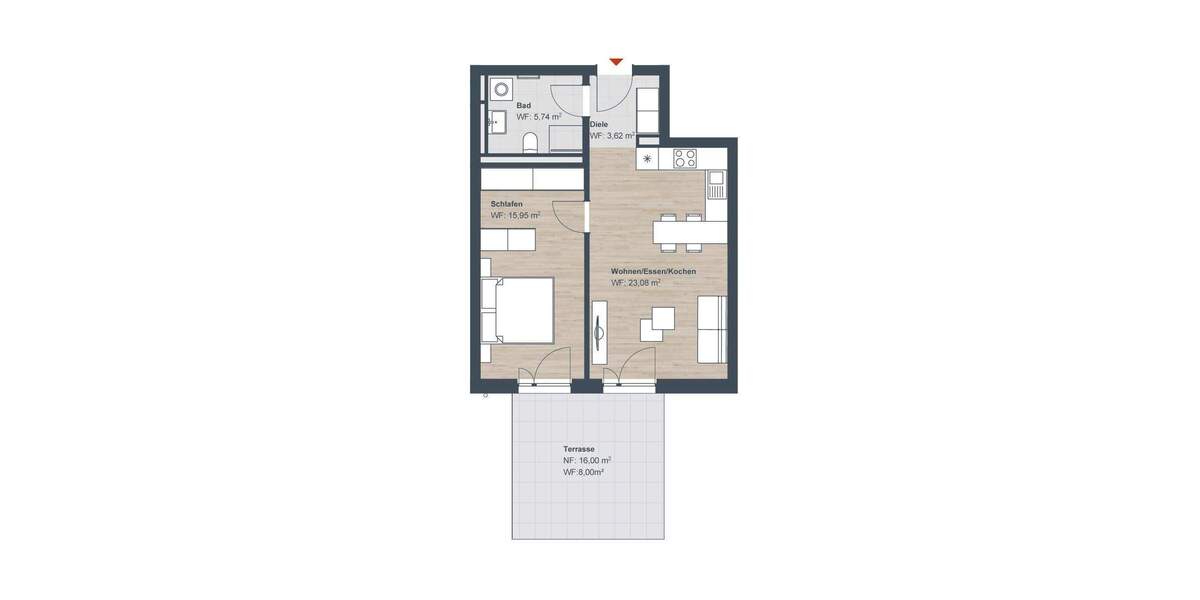 Etagenwohnung Röthenbach an der Pegnitz Röthenbach - 2 Zimmer, 56 m&sup2;, 329.923&euro; | Angebot:25565982