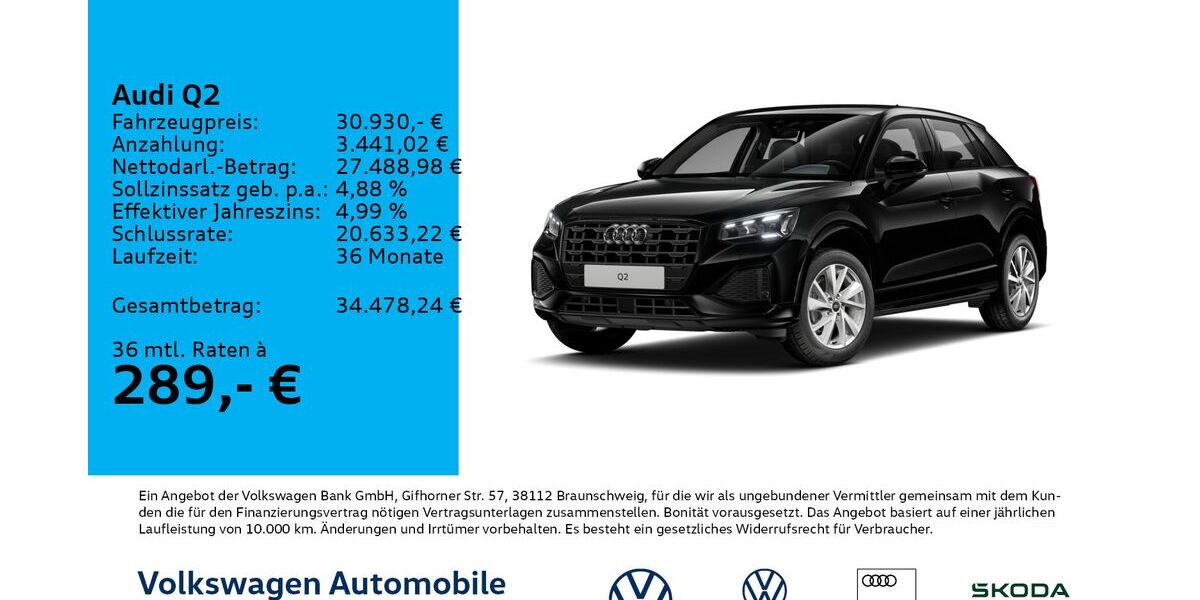 Audi Q2 15.000 km 30.930 &euro; Leipzig 04178