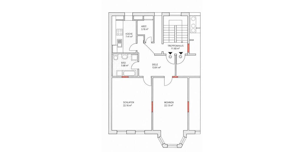 Dachgeschoßwohnung Kulmbach Blaich - 2 Zimmer, 88 m&sup2;, 780&euro; | Angebot:26489957