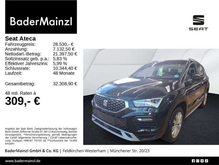 Seat Ateca 26.940 km 28.530 € Feldkirchen/Westerham 83620