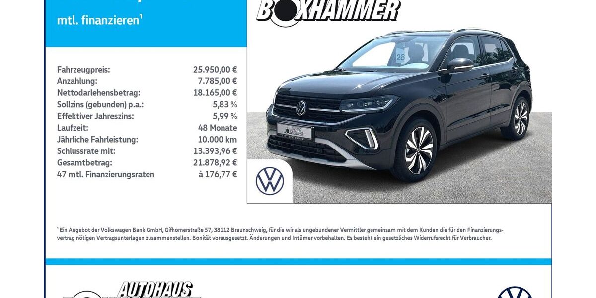 VW T-Cross 20.990 km 25.950 &euro; Bad Aibling 83043