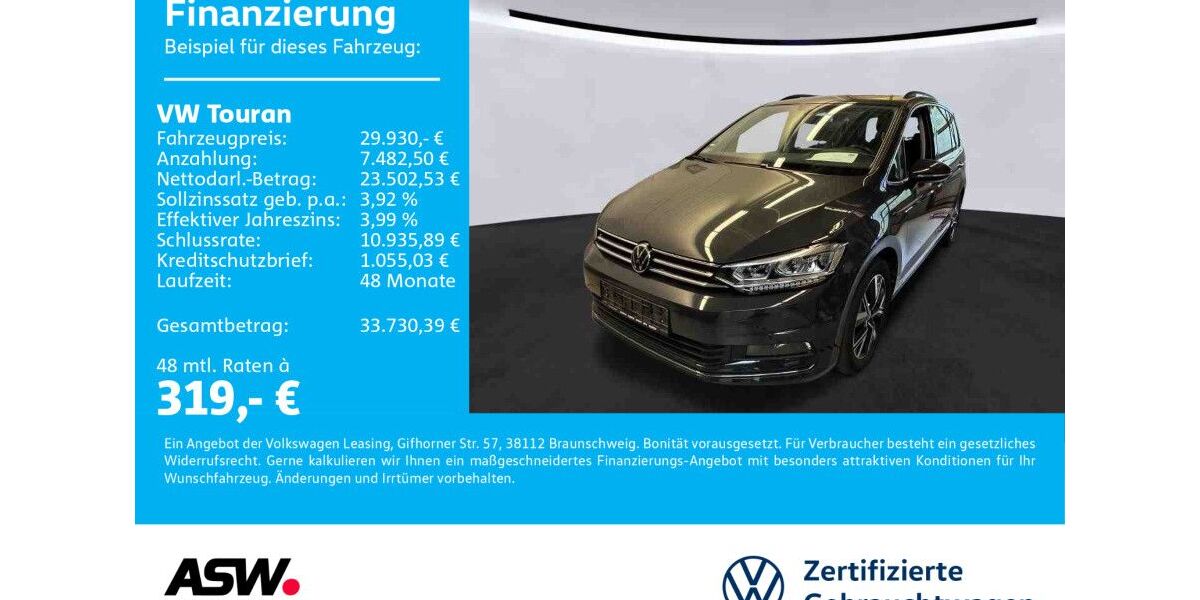 VW Touran 52.990 km 29.930 &euro; Neckarsulm 74172