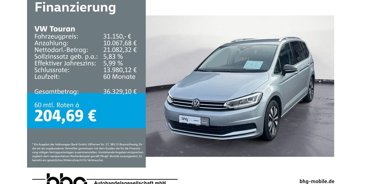 VW Touran 25.614 km 31.150 &euro; Mössingen 72116