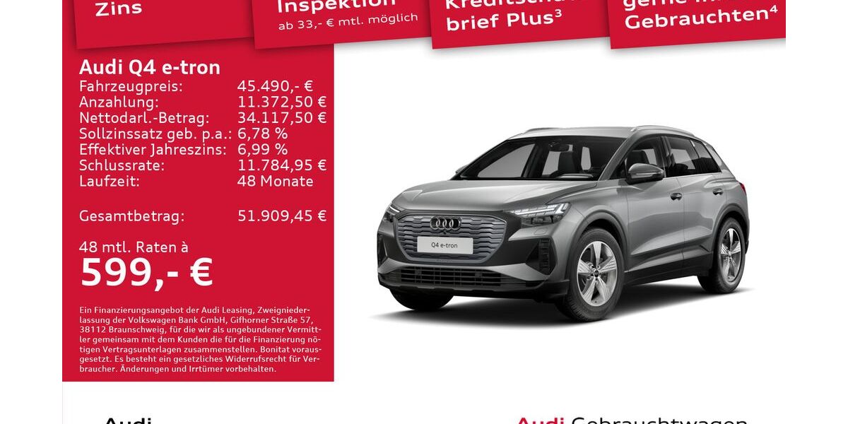 Audi Q4 e-tron 10.048 km 45.490 &euro; Dresden 01067