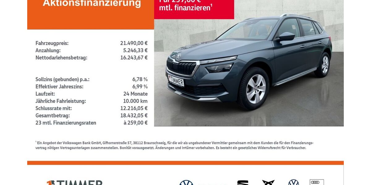 Skoda Kamiq 39.552 km 21.490 &euro; Nordhorn 48529