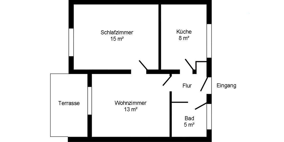 Erdgeschoßwohnung Neckarsulm - 2 Zimmer, 42 m&sup2;, 98.000&euro; | Angebot:27255701