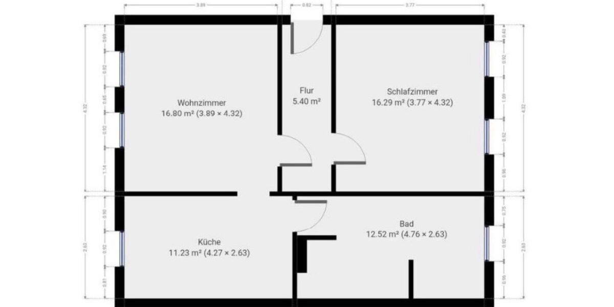 Erdgeschoßwohnung Erfurt Daberstedt - 2 Zimmer, 62 m&sup2;, 708&euro; | Angebot:26068790