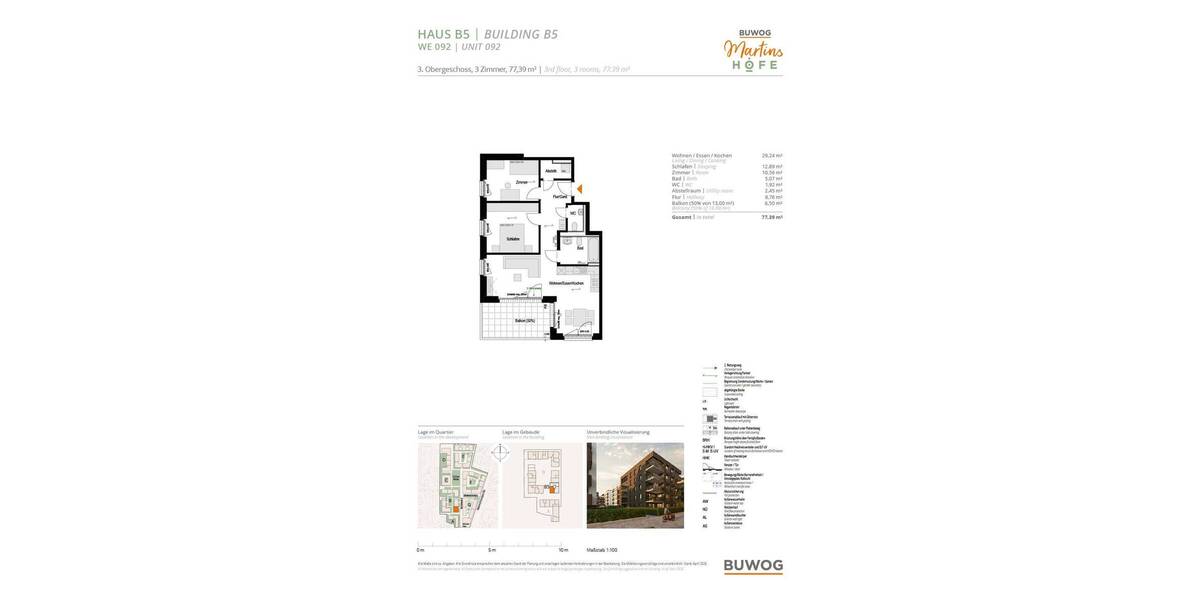 Etagenwohnung Weingarten - 3 Zimmer, 77 m&sup2;, 491.500&euro; | Angebot:26444141