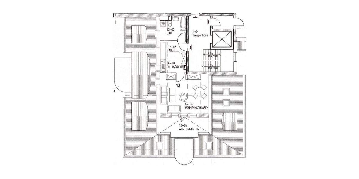 Sehr schöne großzügige 1-Zimmerwohnung mit Wintergarten in grüner und ruhiger Wohnlage zu vermieten 1 zimmer