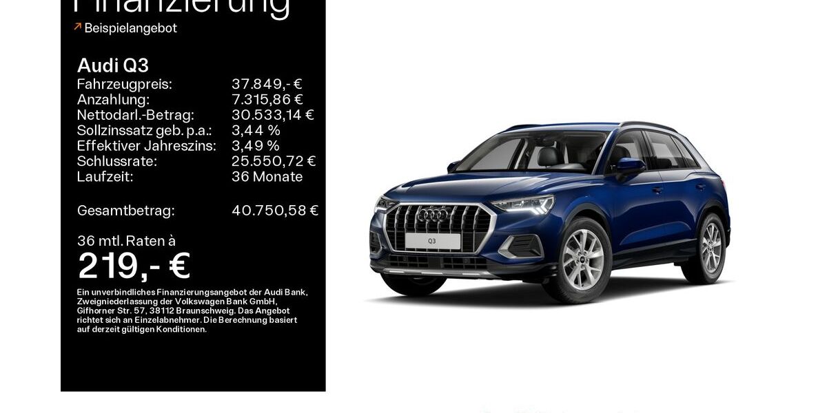 Audi Q3 15.800 km 37.849 &euro; Linsengericht 63589
