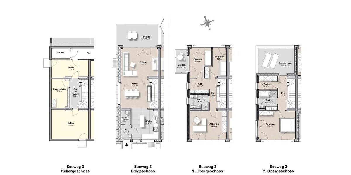 Reihenhaus Ibbenbüren - 5 Zimmer, 181 m&sup2;, 2.252&euro; | Angebot:26254374