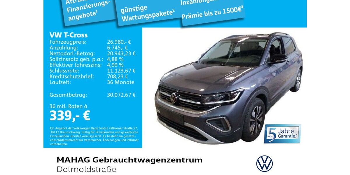 VW T-Cross 9.826 km 26.980 &euro; München 80935