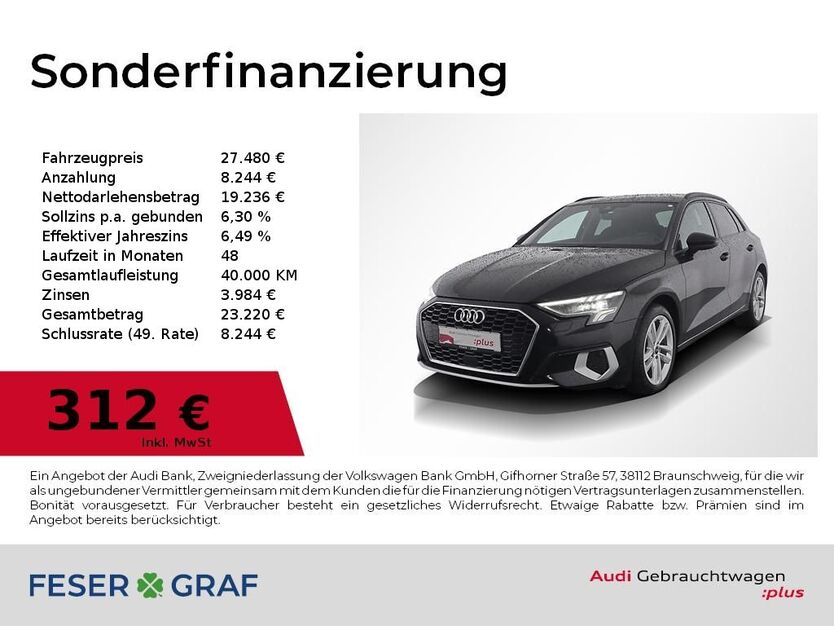Audi A3 83.900 km 27.480 € Nürnberg 90411