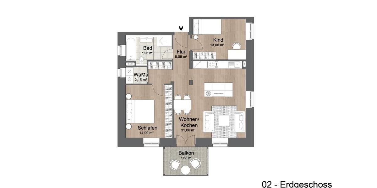Erdgeschoßwohnung Baden-Baden Lichtental - 3 Zimmer, 80 m&sup2;, 1.190&euro; | Angebot:26440316