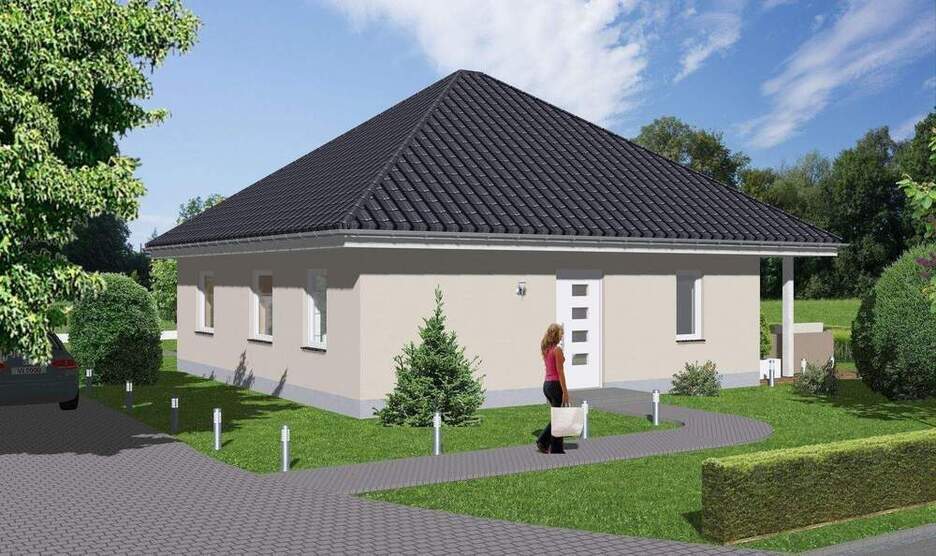 Wie wär es mit einem Bungalow? ( individuelles Architektenhaus ) in Traumlage in Panketal ! im Alleinauftrag