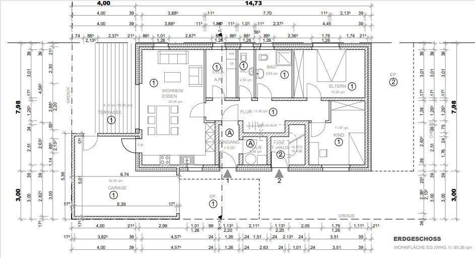 Etagenwohnung Gütersloh Innenstadt - 3 Zimmer, 85 m&sup2;, 399.000&euro; | Angebot:25734224