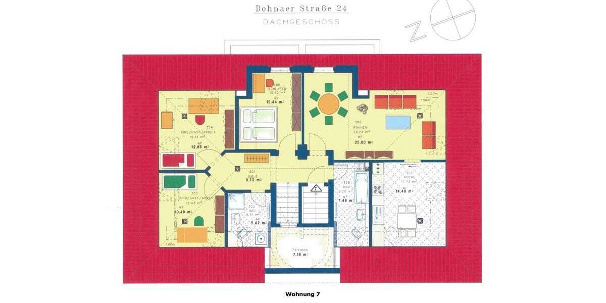 Etagenwohnung Heidenau Heidenau-Süd - 4 Zimmer, 102 m&sup2;, 259.950&euro; | Angebot:25745685