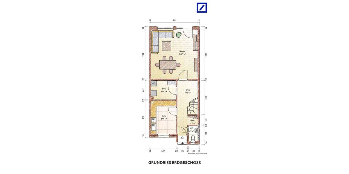 Reihenmittelhaus Stuhr Brinkum - 4 Zimmer, 106 m&sup2;, 310.000&euro; | Angebot:25997763