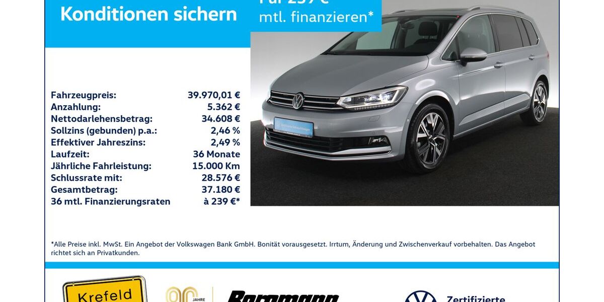 VW Touran 11.631 km 39.970 &euro; Krefeld 47803