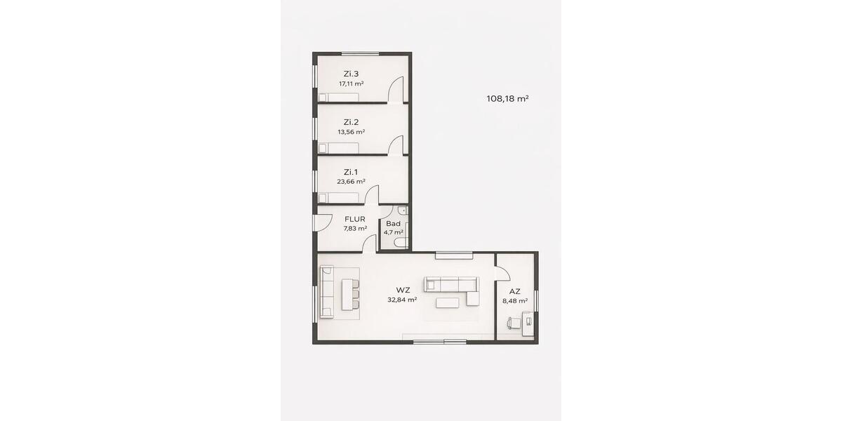 Erdgeschoßwohnung Nauen - 5 Zimmer, 108 m&sup2;, 989&euro; | Angebot:24943907