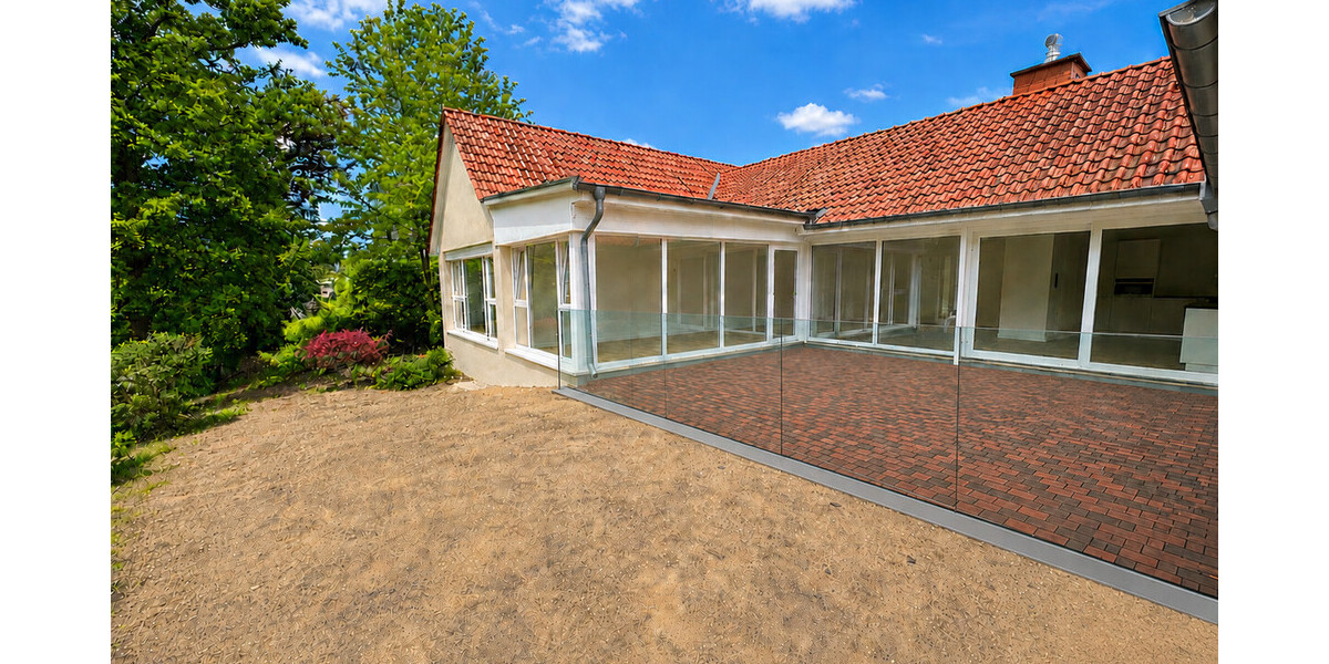 Exklusive kernsanierte Loftwohnung im Erstbezug mit Privatteich & Panorama-Glasfront - Erdgeschoßwohnung Münster / Albachten Albachten | Angebot:26621543