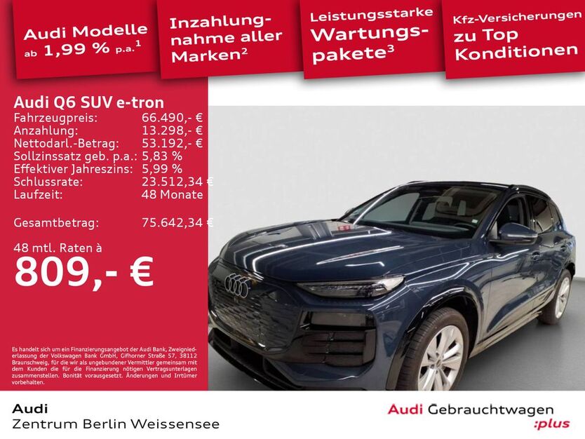 Audi Q6 e-tron 10.694 km 66.490 € Berlin 13088