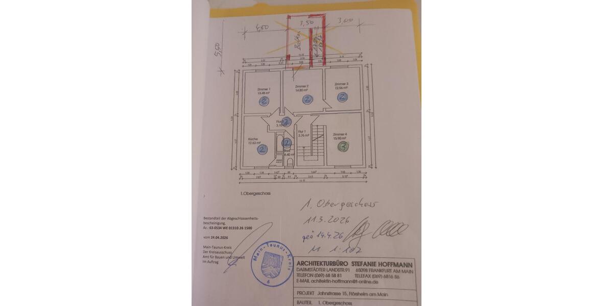 Etagenwohnung Flörsheim am Main - 3 Zimmer, 65 m&sup2;, 179.000&euro; | Angebot:26859233