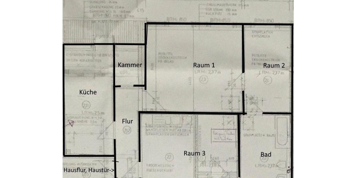 Etagenwohnung Ludwigslust - 3 Zimmer, 79 m&sup2;, 750&euro; | Angebot:26232567