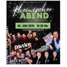 Rheinischer Abend Düren Grüngürtel 2026 / Paveier, Torben Klein, Bremsklötz, Kelz 06.06.2026 Festzelt Schützenplatz Düren