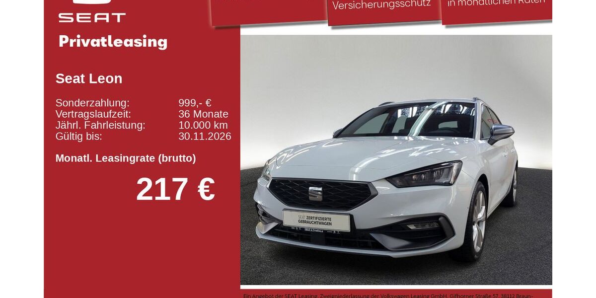 Seat Leon 11.414 km 28.930 &euro; Neu-Ulm 89231