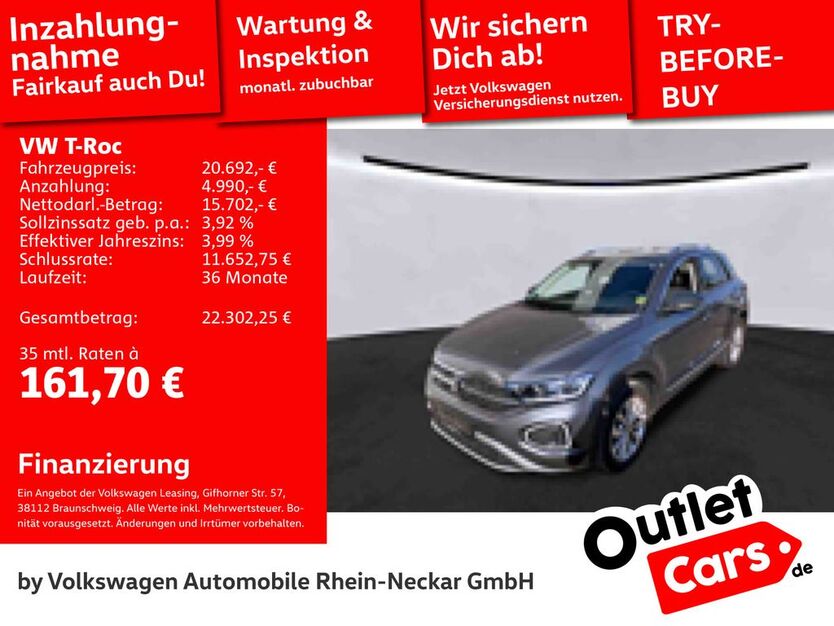VW T-Roc 121.360 km 20.692 € Mannheim 68309