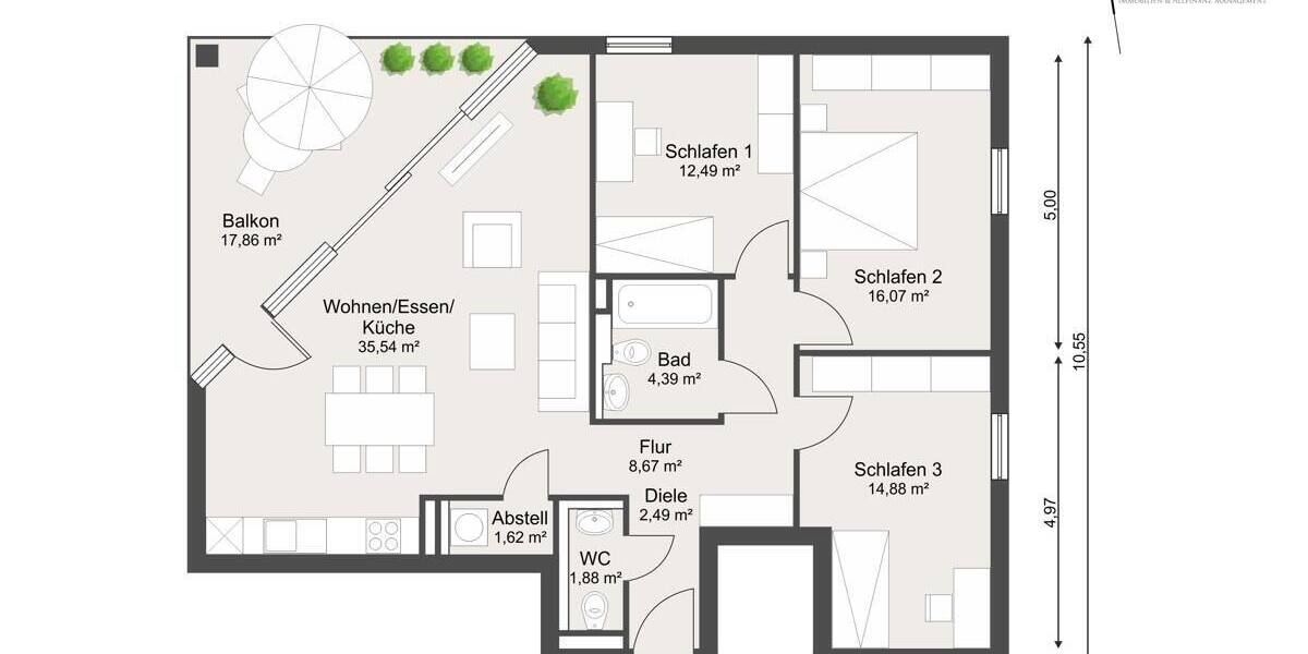 Etagenwohnung Rodgau Jügesheim - 4 Zimmer, 110 m&sup2;, 559.000&euro; | Angebot:26824840