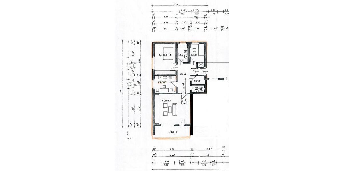 Etagenwohnung Göttingen Oststadt - 3 Zimmer, 97 m&sup2;, 280.000&euro; | Angebot:27083783