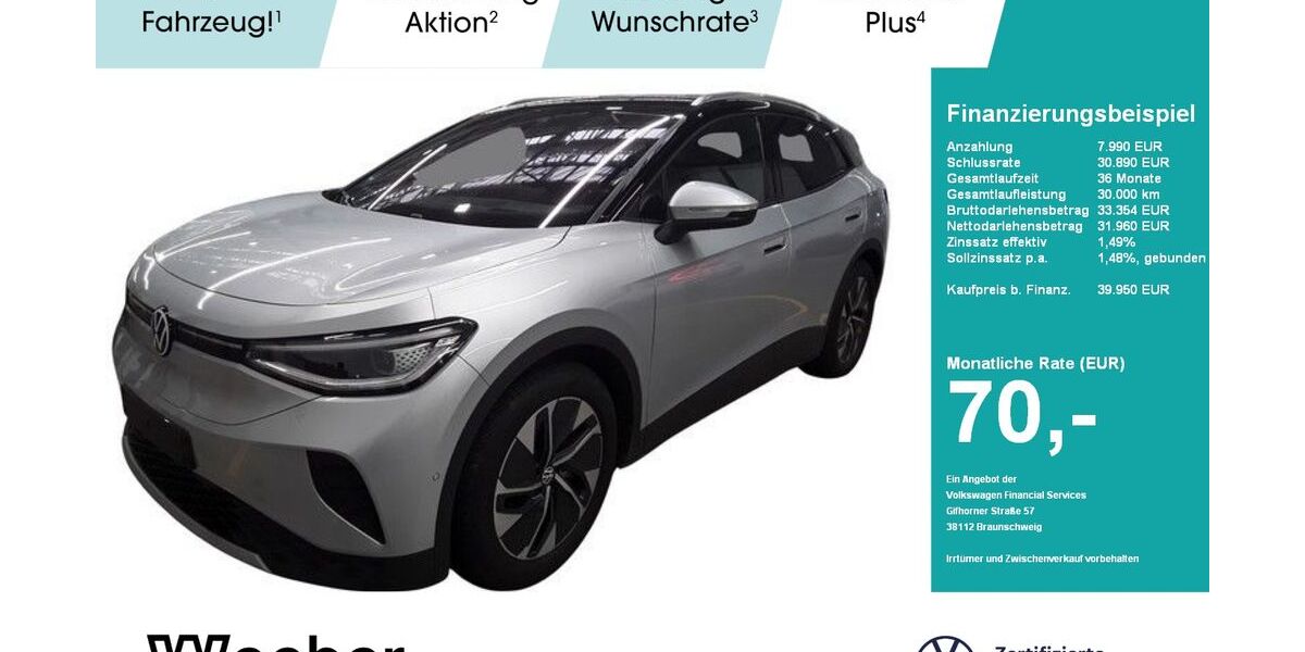 VW ID.4 6.408 km 39.950 € Weil der Stadt 71263