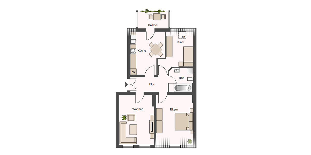 Zimmer Halle (Saale) Lutherplatz - 3 Zimmer, 72 m&sup2;, 825&euro; | Angebot:26015095