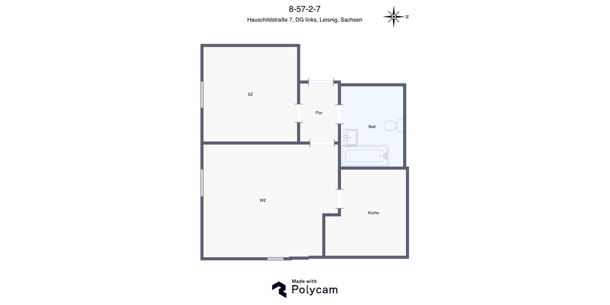 Dachgeschoßwohnung Leisnig - 2 Zimmer, 42 m&sup2;, 250&euro; | Angebot:25717054